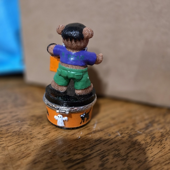 Claire's 1999 Frankenstein Halloween Bear Trinket Box Vintage - Picture 2 of 5